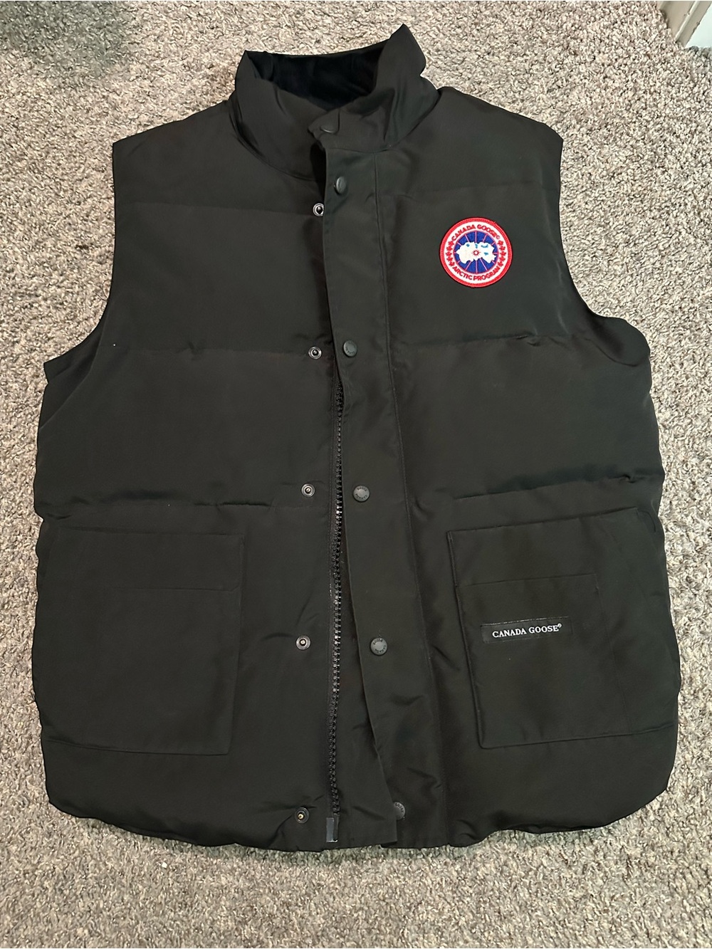 Canada Goose Freestyle Crew Vest Black Down Puffer Vest Size Medium